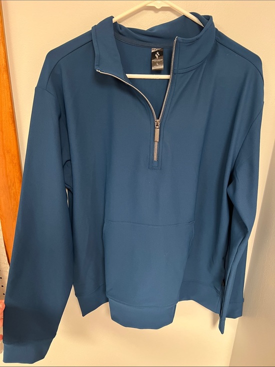 Skechers Tops - Skechers Teal Blue Quarter-Zip Pullover Hoodie